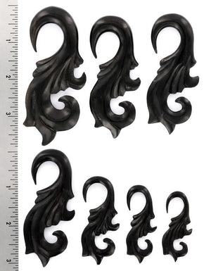 Gothic Cauda Black Wood Hanger — Price Per 1