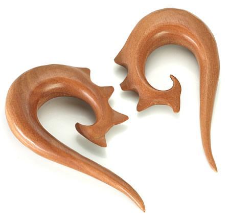 Coiled Red Saba Wood Hanger — Pick Size — Price Per 1