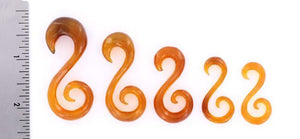 Golden Horn SPIRALLY Hanger Earrings Body Jewelry 6g - 00g - Price Per 1