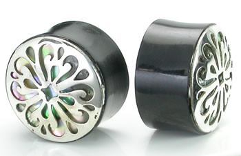 Magnificent .925 Silver Cap Horn Organic Plug 12mm-24mm - Price Per 1