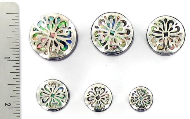 Magnificent .925 Silver Cap Horn Organic Plug 12mm-24mm - Price Per 1