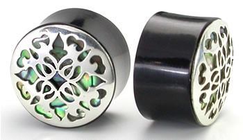 Georgeous .925 Silver Cap Horn Organic Plug 12mm-24mm - Price Per 1