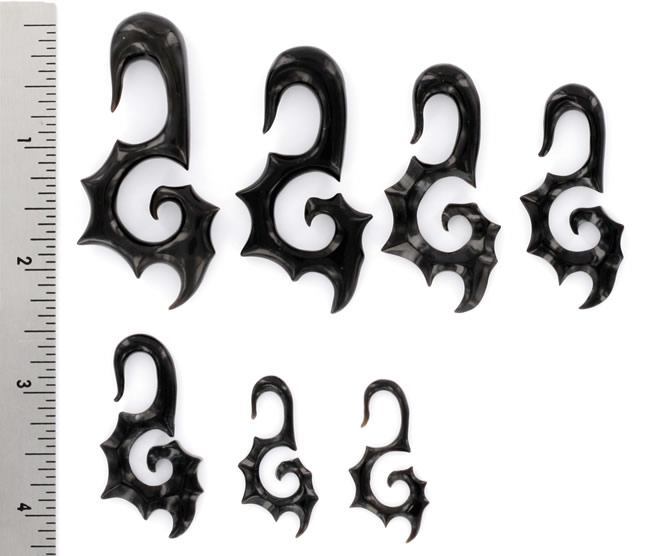 Mulciber Wholesale Horn Hanger Organic Body Jewelry 12g - 00g - Price Per 1