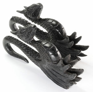 GEORGEOUS DETAILED DRAGON Wholesale Areng Wood Hanger Organic Body Jewelry 4mm - 10mm - Price Per 1