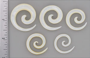 Mother of Pearl SPIRAL Organic Jewelry - 3mm-8mm - Price Per 1