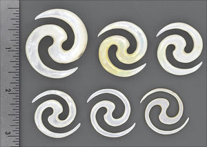 Mother of Pearl NINJA STAR Intricate Hanger Organic Jewelry - 2mm-8mm - Price Per 1