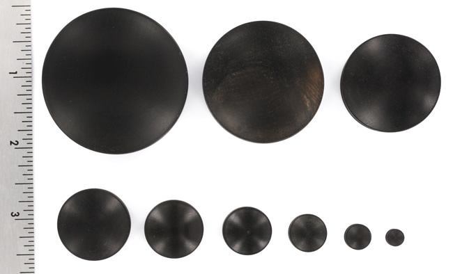 Solid Concave Areng Wood Plug — Price Per 1