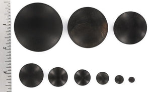 Solid Concave Areng Wood Plug — Price Per 1