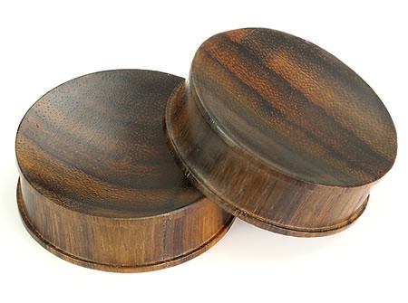 Solid Concave Sono Wood Plug — Price Per 1