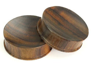 Solid Concave Sono Wood Plug — Price Per 1