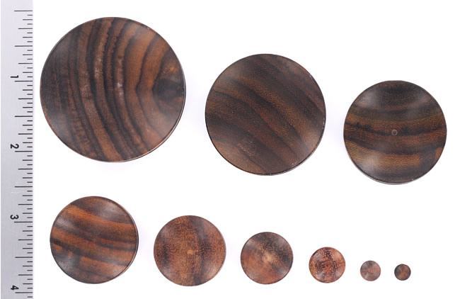 Solid Concave Sono Wood Plug — Price Per 1