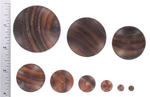 Solid Concave Sono Wood Plug — Price Per 1