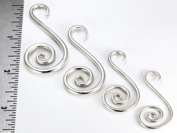 Sterling Silver Coil Ear Hanger — Price Per 1