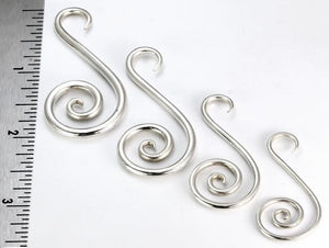 Sterling Silver Coil Ear Hanger — Price Per 1
