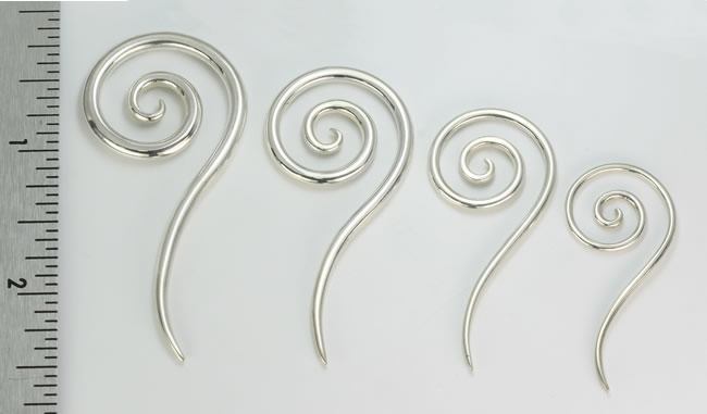 .925 Sterling Silver Coil Ear Hangers - Pricer Per 1