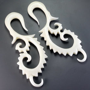 PUNCHY Natural Bone CARVED Organic Body Jewelry 2mm - 8mm - Price Per 1