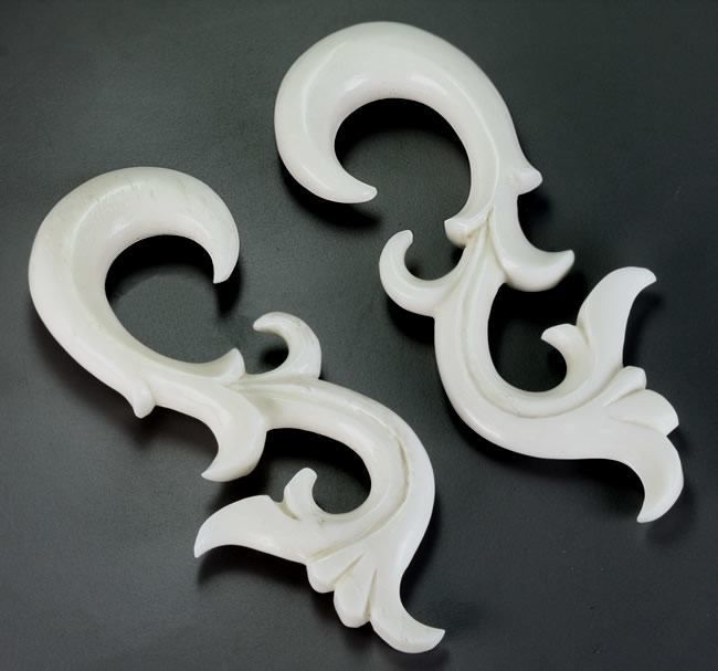 DITHER Natural Bone CARVED Organic Body Jewelry 2mm - 8mm - Price Per 1