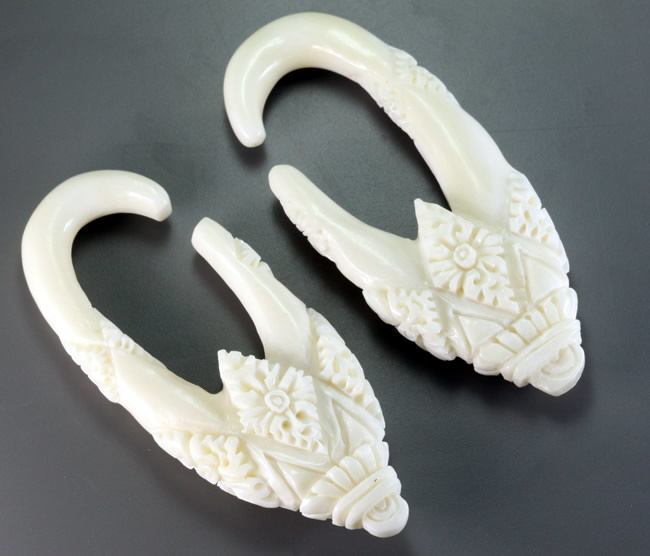 Baroque Carved Bone Hanger — Price Per 1
