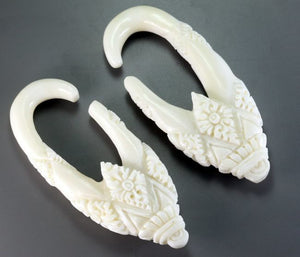 Baroque Carved Bone Hanger — Price Per 1