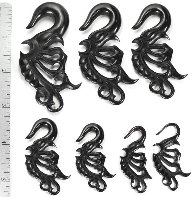 UNDEAD SWAN Wholesale Horn Hanger Organic Body Jewelry 14g - 00g - Price Per 1