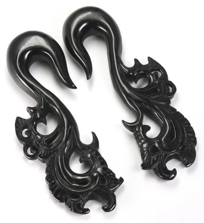 STATUESQUE Wholesale Horn Hanger Organic Body Jewelry 12g - 00g - Price Per 1