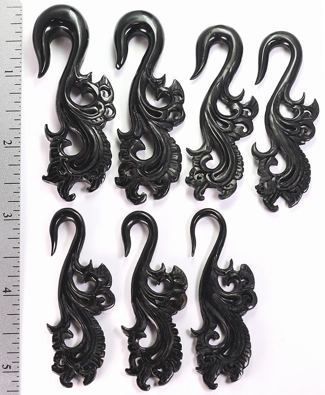 STATUESQUE Wholesale Horn Hanger Organic Body Jewelry 12g - 00g - Price Per 1