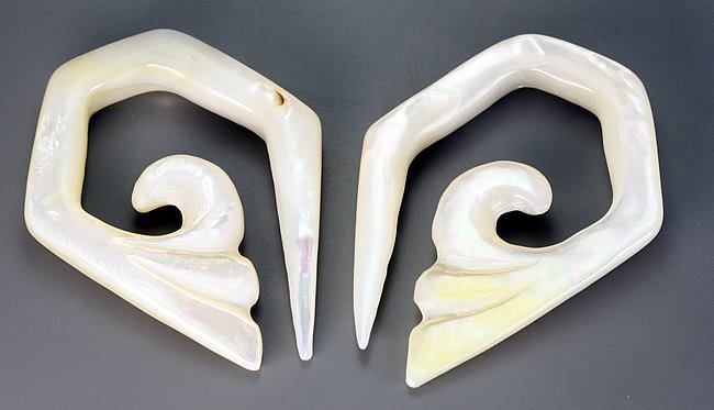 Mother of Pearl BOXY Hanger Organic Jewelry - 2mm - 8mm - Price Per 1