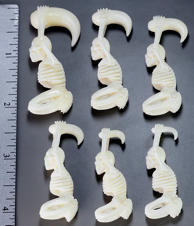 SKELETON Natural Bone Organic Body Jewelry 2mm - 10mm - Price Per 1