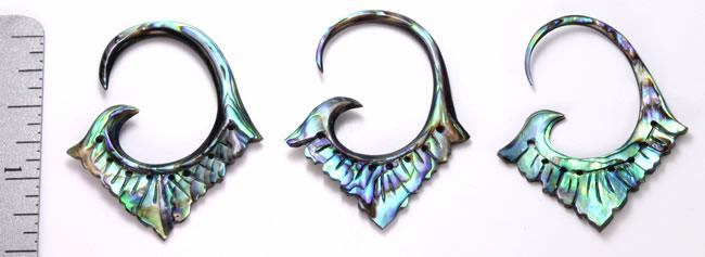 Kabho Style #5 Abalone Shell Hanger — 1.5mm to 2.5mm — Price Per 2