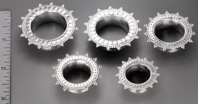 .925 Sterling Silver Plug FSP # 3 Tuski Detailed Plugs - Price Per 1