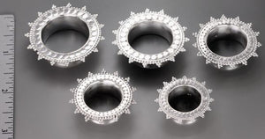 .925 Sterling Silver Plug FSP # 3 Tuski Detailed Plugs - Price Per 1