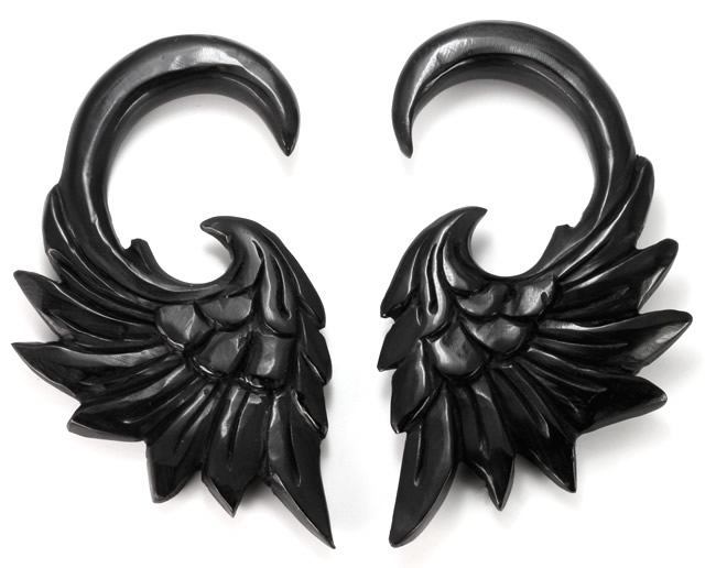 HAWKNESS # 2 Wholesale Horn Hanger Organic Body Jewelry 12g - 00g - Price Per 1