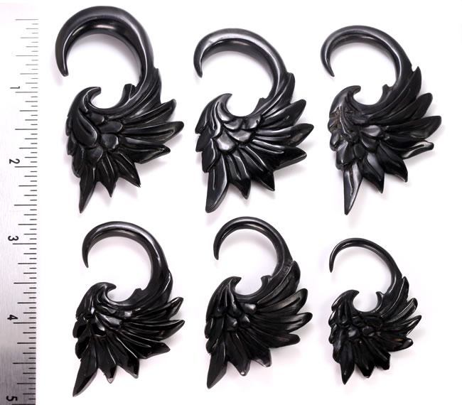 HAWKNESS # 2 Wholesale Horn Hanger Organic Body Jewelry 12g - 00g - Price Per 1