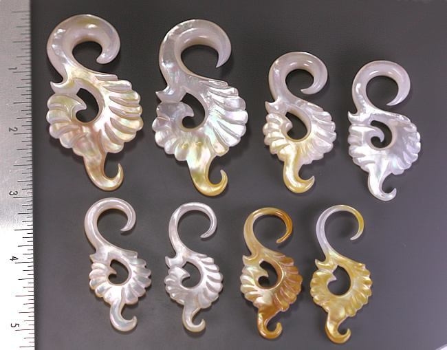 Mother of Pearl DRAKE Hanger Organic Jewelry - 2mm - 9.5mm - Price Per 1