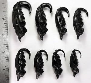 CLOAKED BAT Hangers Carved from Horn - 1.5mm - 8mm - Price Per 1