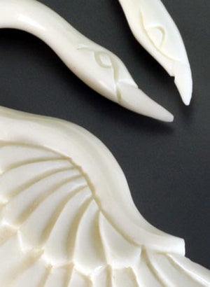 SWAN Natural Bone Organic Body Jewelry 1.5mm - 8mm - Price Per 1