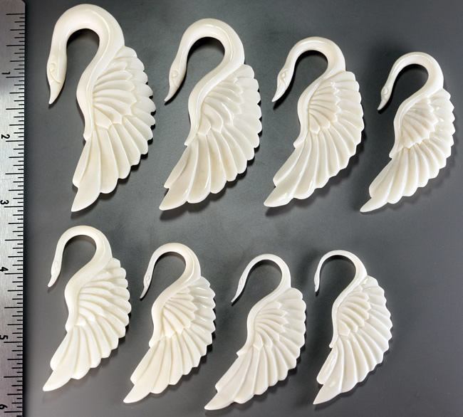SWAN Natural Bone Organic Body Jewelry 1.5mm - 8mm - Price Per 1
