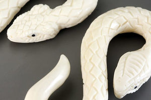 White Snake Bone Hangers — Pick Size — Price Per 2