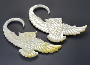 OWL Mother of Pearl Organic Jewelry - 2mm - 9.5mm - Price Per 2