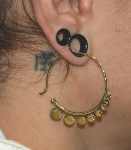 16g GOLD PLATED Bronze Indonesia Style Earrings - Price Per 2