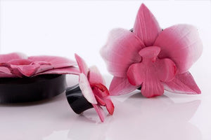 Leather MAGNOLIA Pink Double Flare Horn Plug 8mm - 50mm - Price Per 1