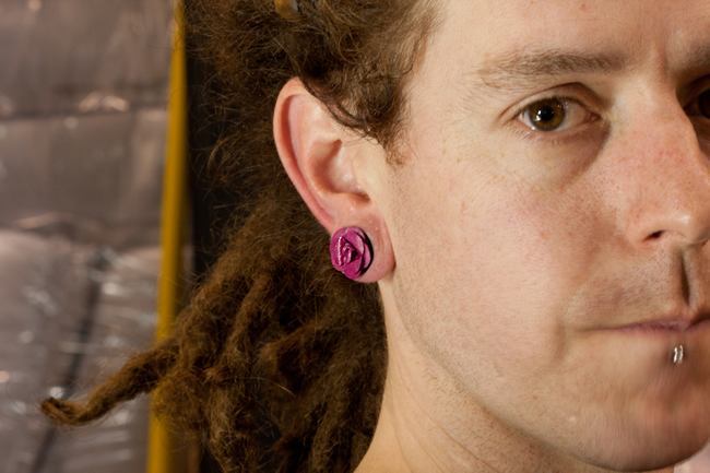 Georgia O'Keeffe Leather Flower Double Flare Horn Plug — Price Per 1