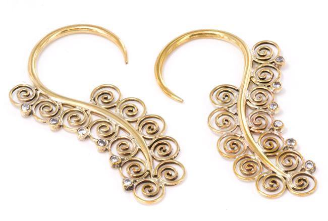 12g BRONZE SERPENTINE Style Earrings - Price Per 2