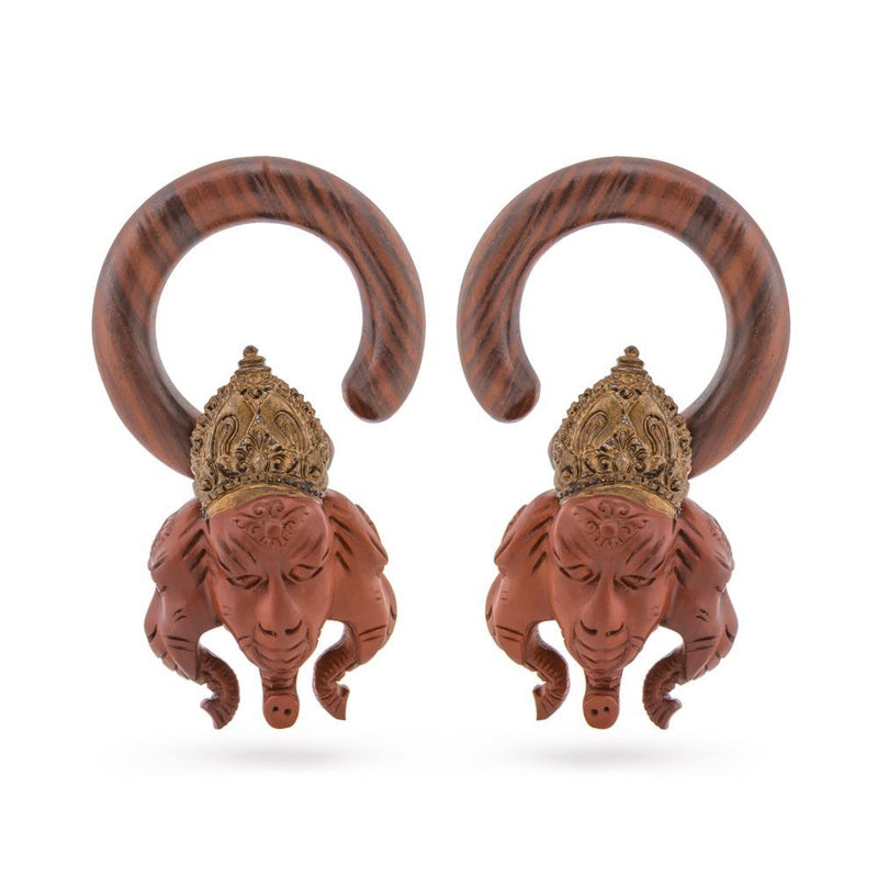 Ganesha Protector Saba and Sono Wood Hanger - 3mm-12mm - Price Per 2