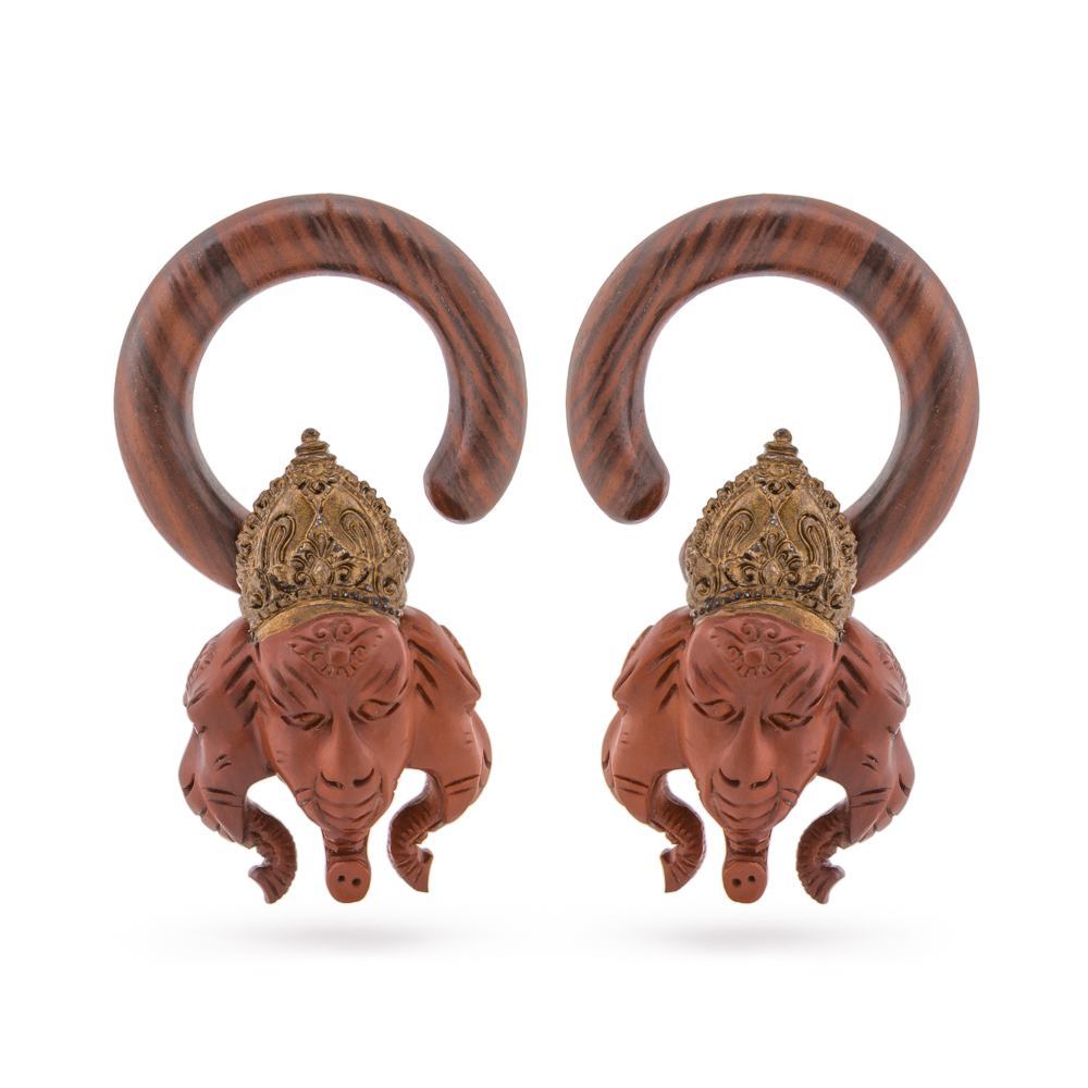 Ganesha Protector Saba and Sono Wood Hanger - 3mm-12mm - Price Per 2