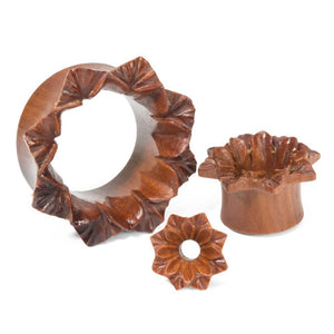 Blooming Lotus Saba Wood Organic Tunnel 6mm-30mm - Price Per 1