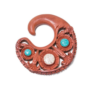 Intricate Flower of Life Saba Wood Hangers - 3mm - 12mm - Price Per 2