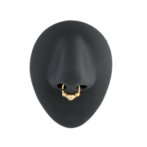 16g Gold Plated Center Ball Bendable Ring — Price Per 1