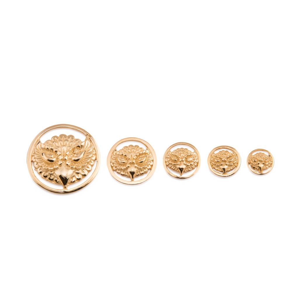 Gold Plated Brass Owl Insert Only - Price Per 1