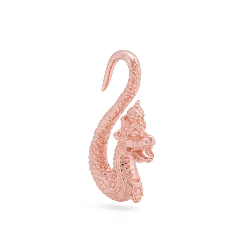 Lucky Dragon Rose Gold Plated Brass Ear Weights - 4mm Thick - Price Per 2